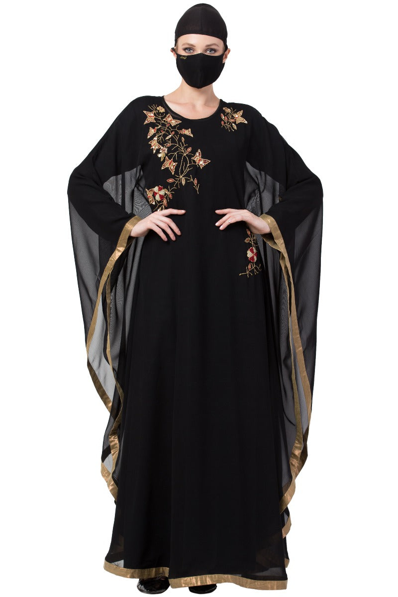 Mushkiya-Three Pieces Set Of Dress With Hand Work-Not An Abaya