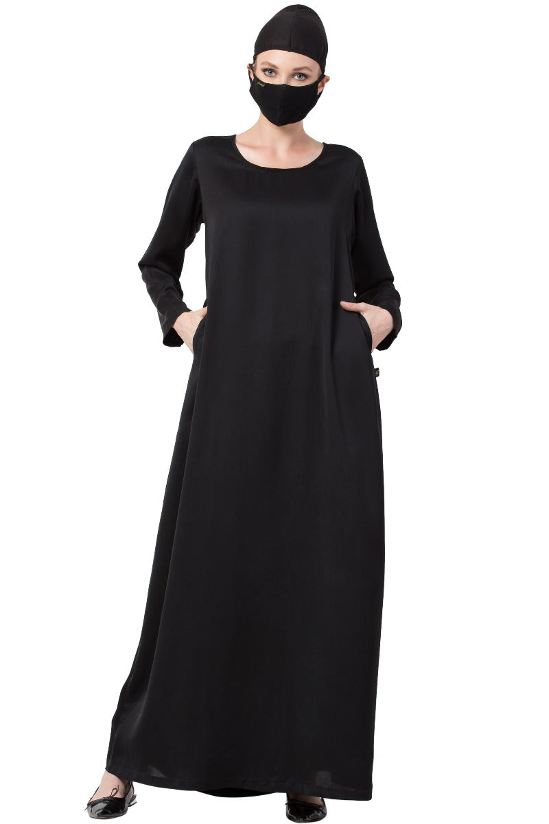 Mushkiya-Two Piece Combo Of Abaya And A Cardigan.