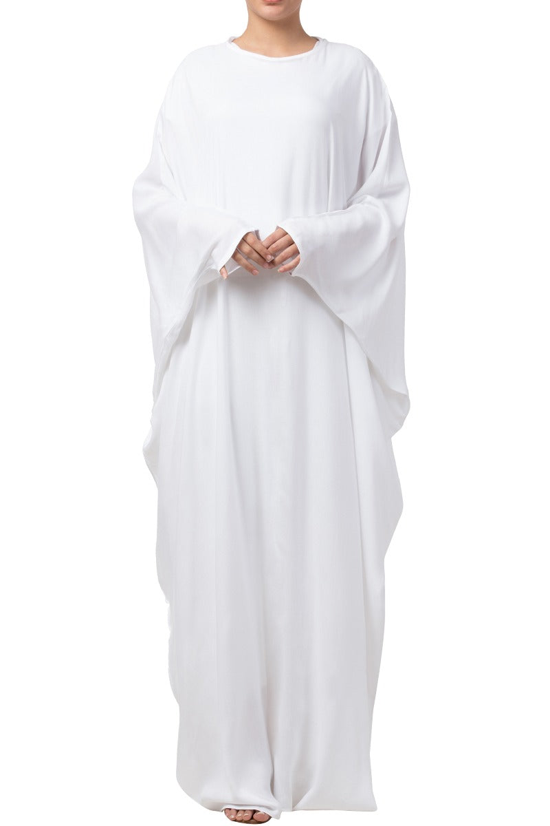 Simple White Kaftan In Firdaus Fabric