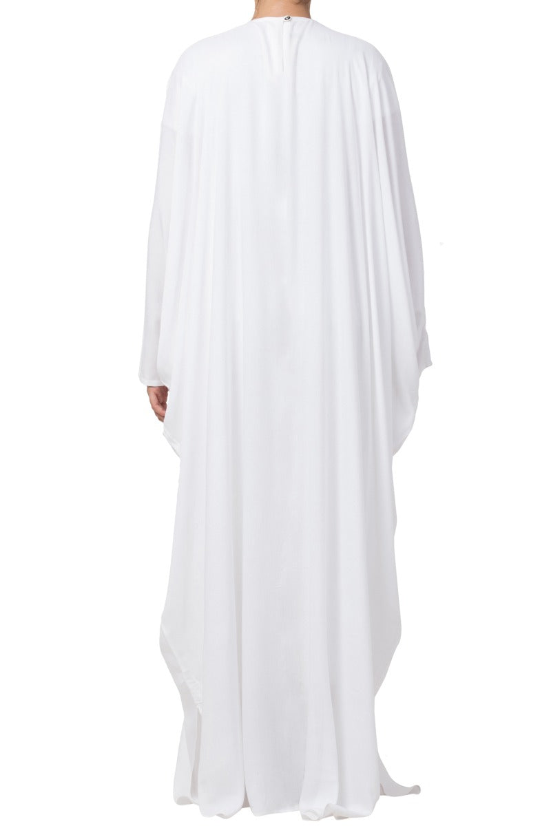 Simple White Kaftan In Firdaus Fabric