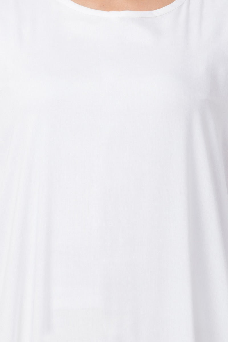 Simple White Kaftan In Firdaus Fabric