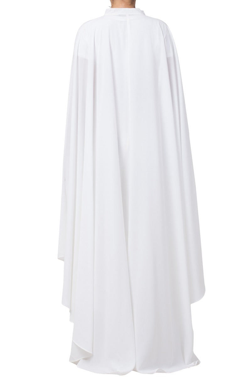 White Plain Irani kaftan In Rayon Cotton Fabric
