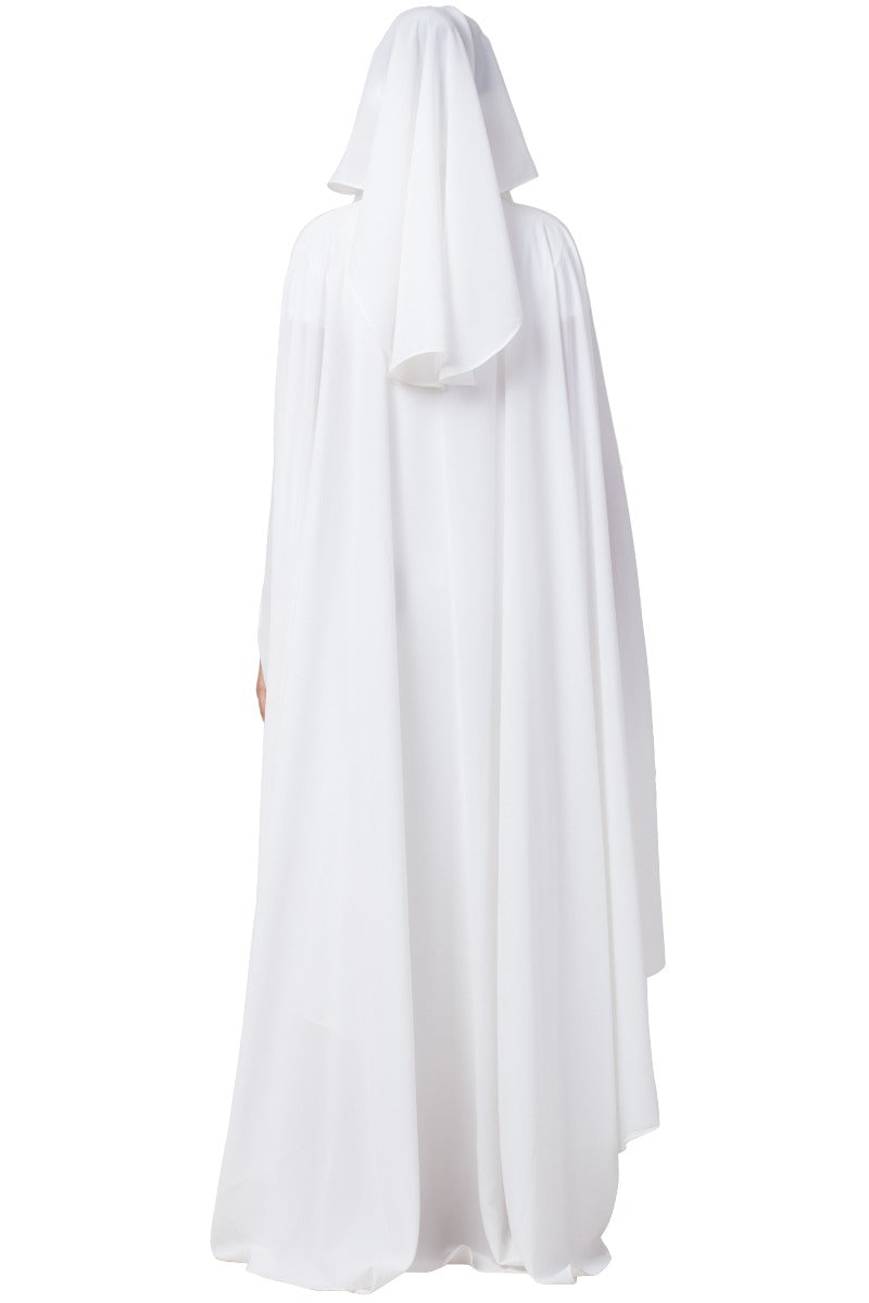 White Irani Kaftan and Naqaab Combo-Nida Matte