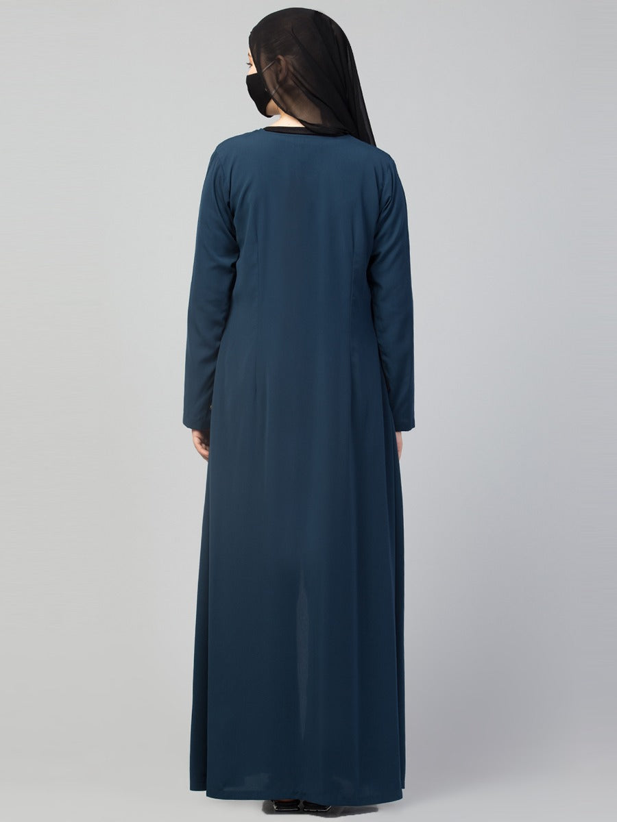 Sleeveless Jumpsuit With Coat Abaya & Stole Hijab