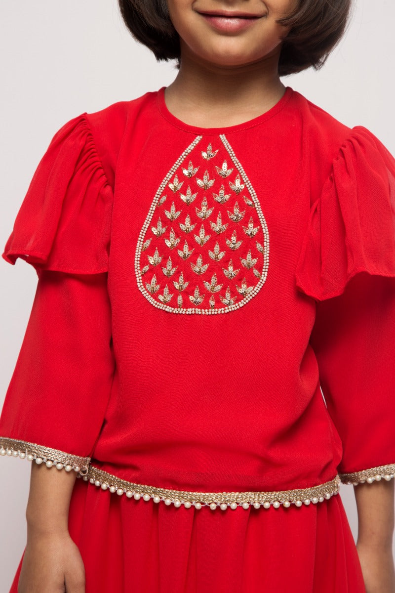 Skirt-Top-Duppata-3 Pcs Set