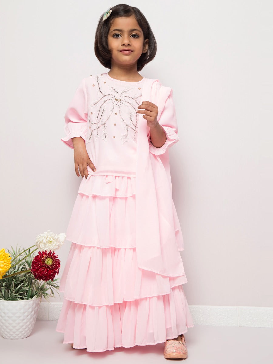 Skirt-Top-Duppata-3 Pcs Set