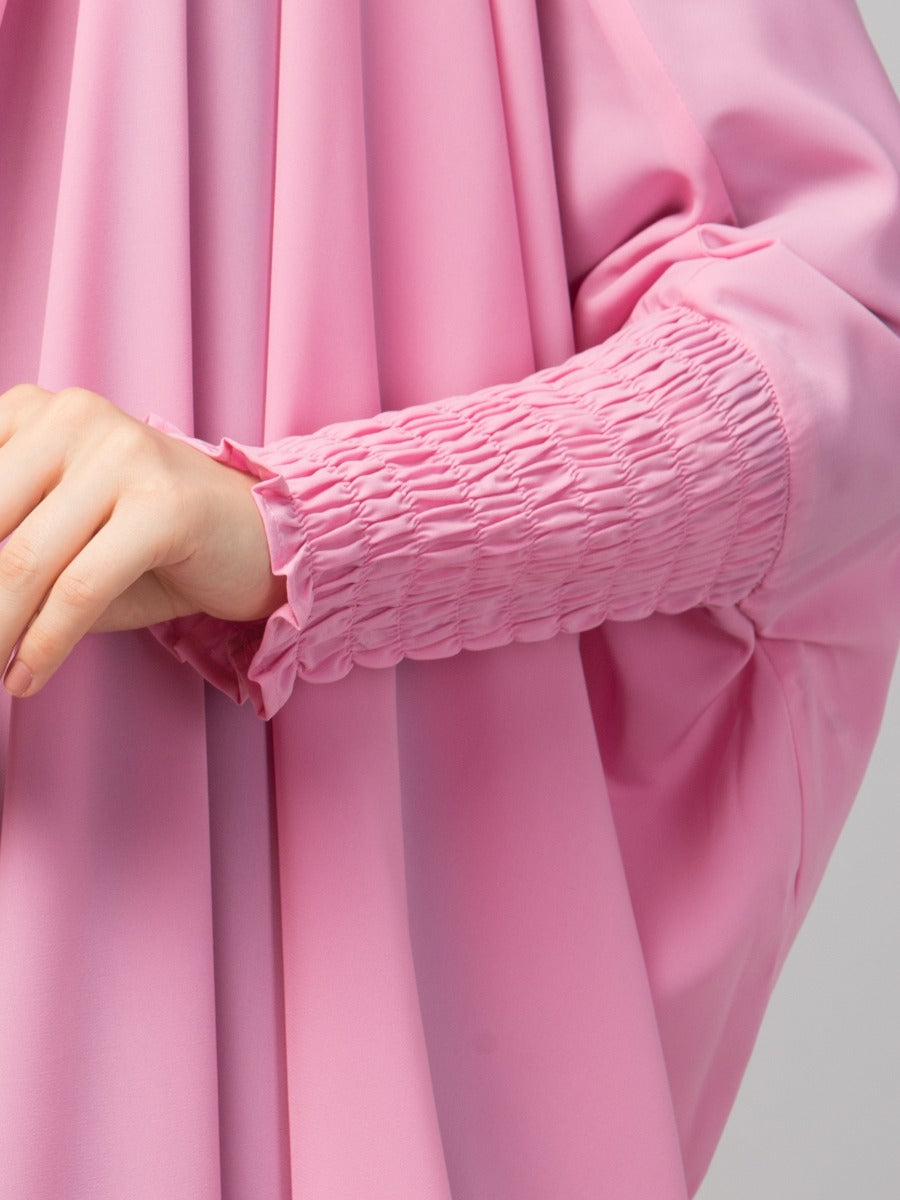 Two Pieces Jilbab Set With Adjustable Mouth Piece.