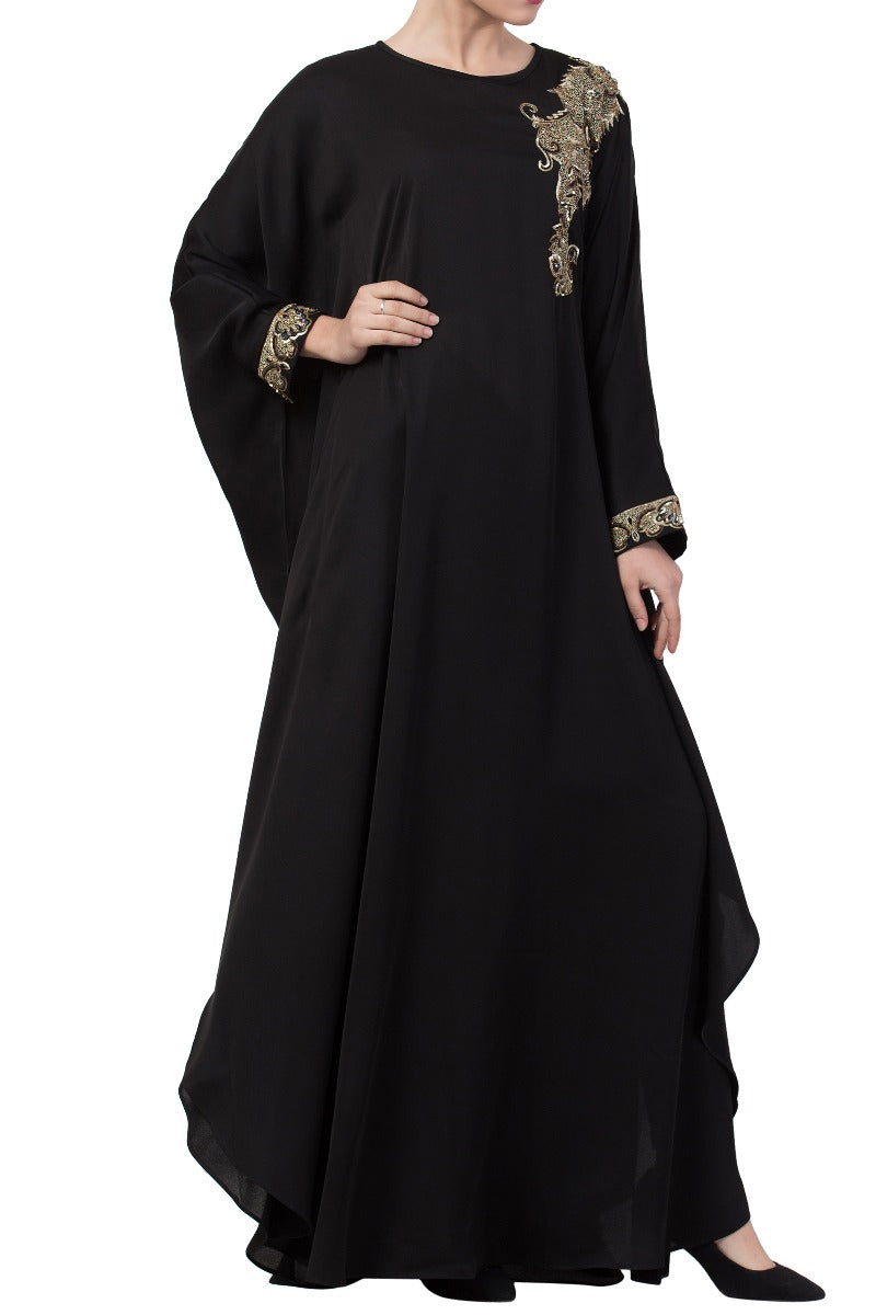 Luxurious Kaftan Abaya With Wire and Stone Work.