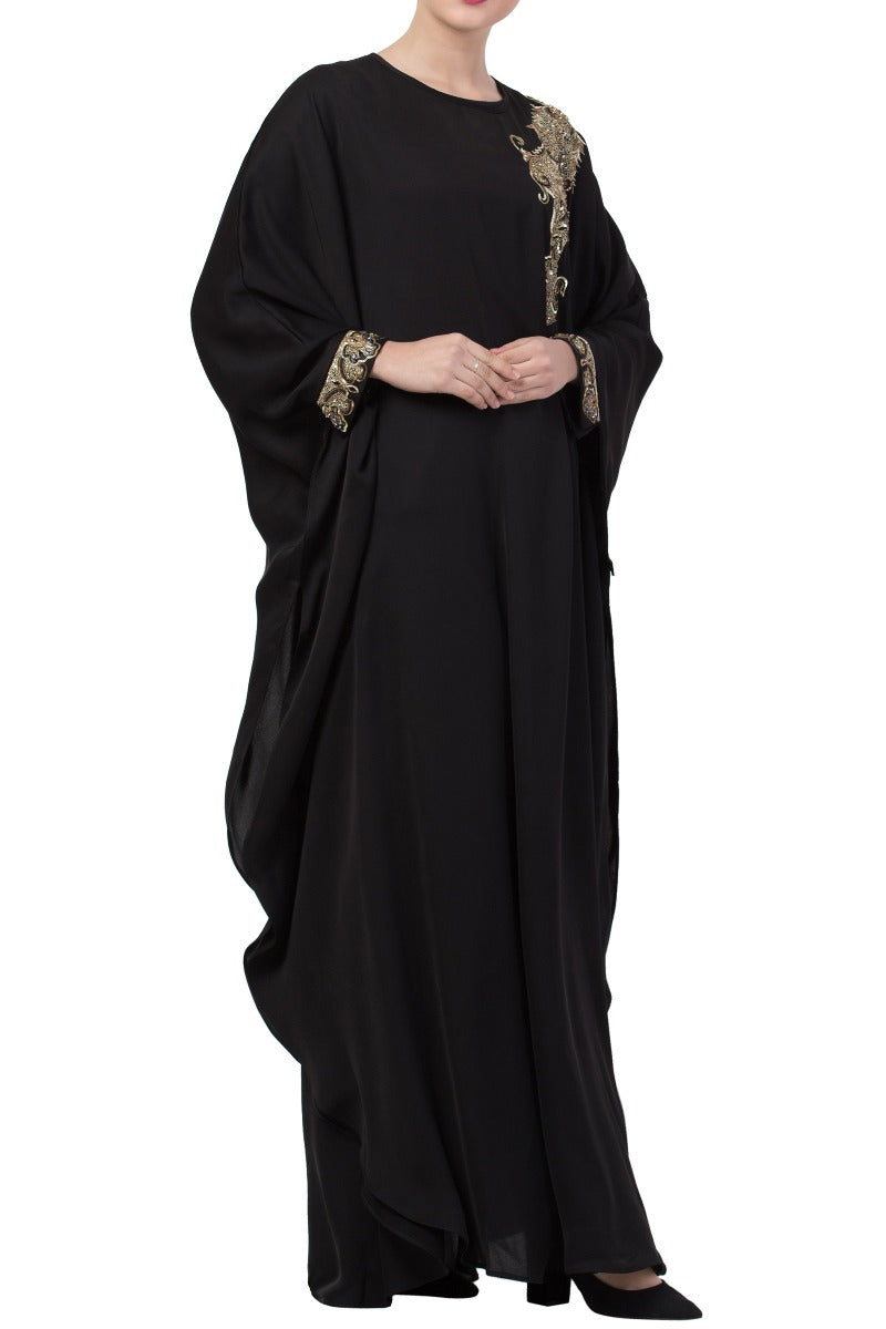 Luxurious Kaftan Abaya With Wire and Stone Work.
