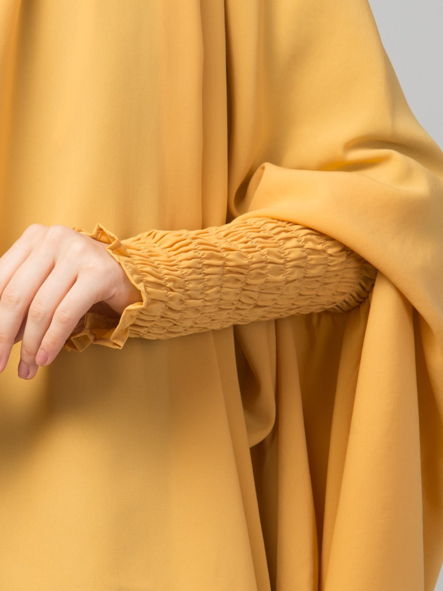 Two Pieces Jilbab Set With Adjustable Mouth Piece.