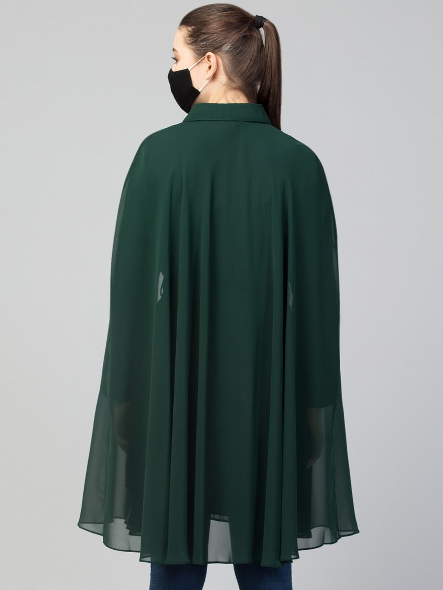 Premium Georgette Tunic With Attached Cape