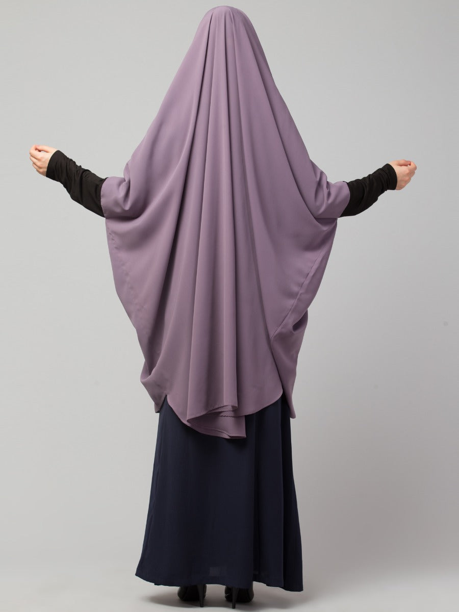 Two Pieces Jilbab Set With Adjustable Mouth Piece.