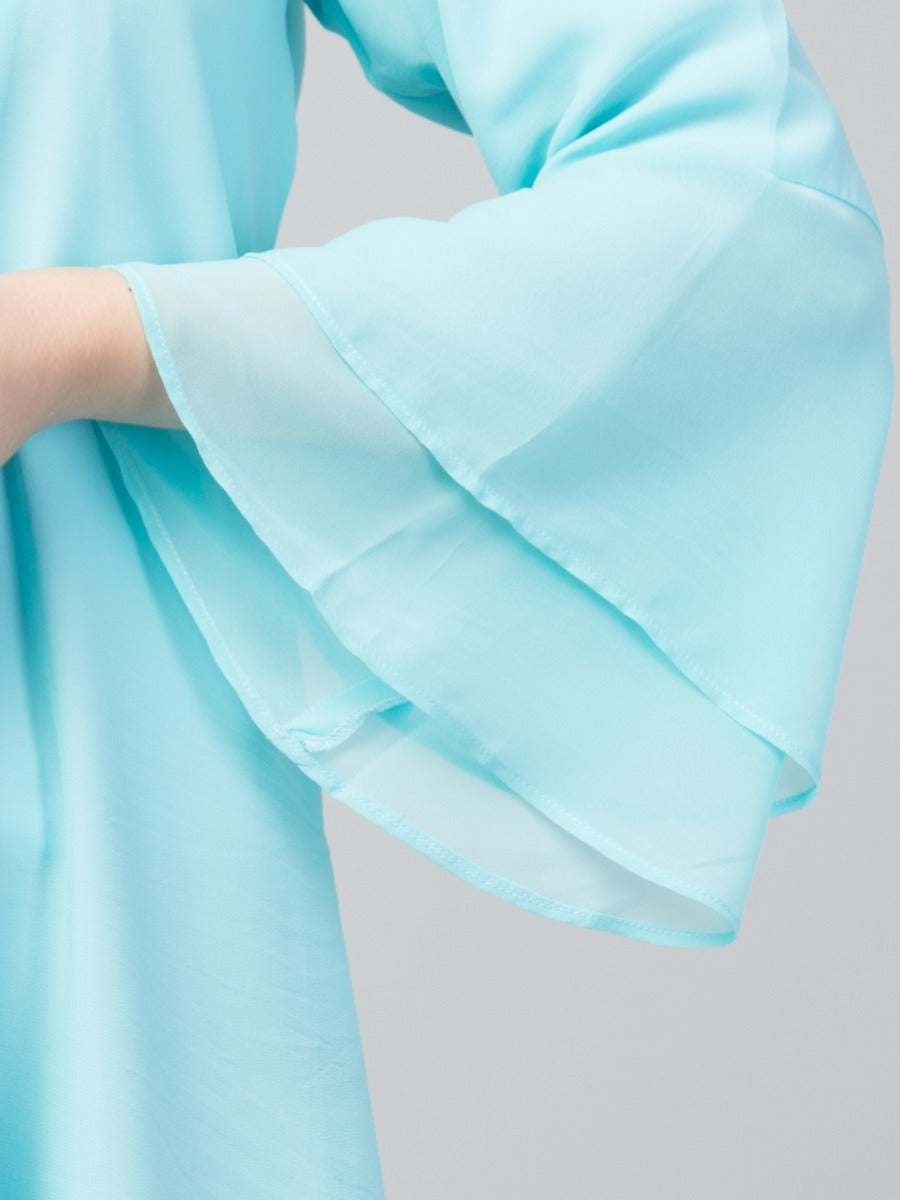 Georgette-Shot Tunic With Lining