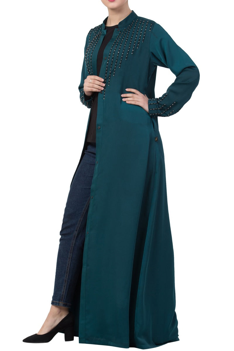 Front Open - Occasion Abaya With Hand Embellishments