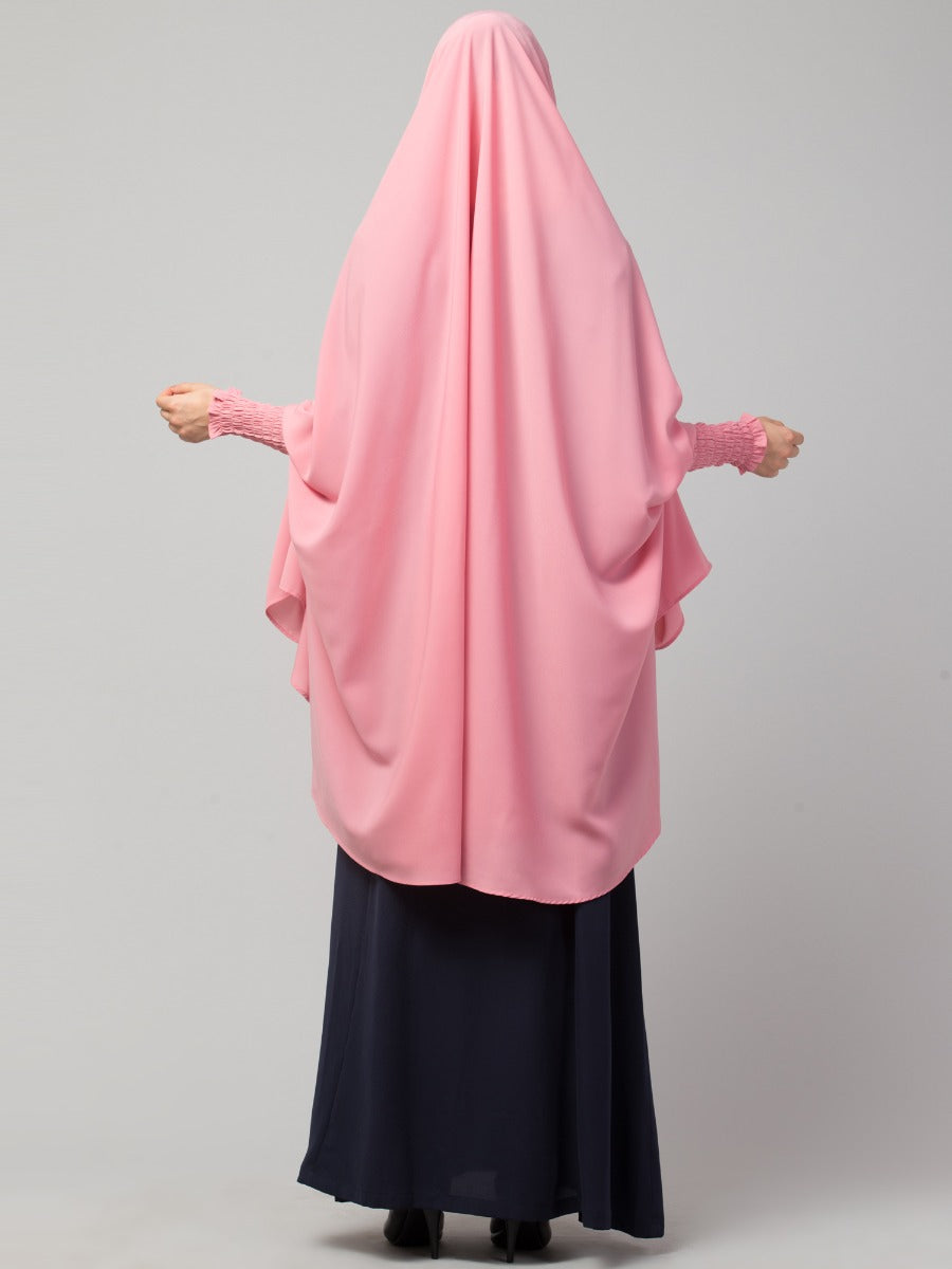 Two Pieces Jilbab Set With Adjustable Mouth Piece.