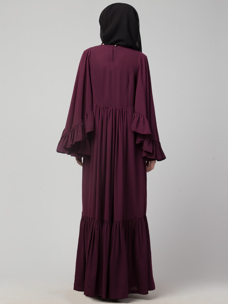 Designer Abaya With Frills