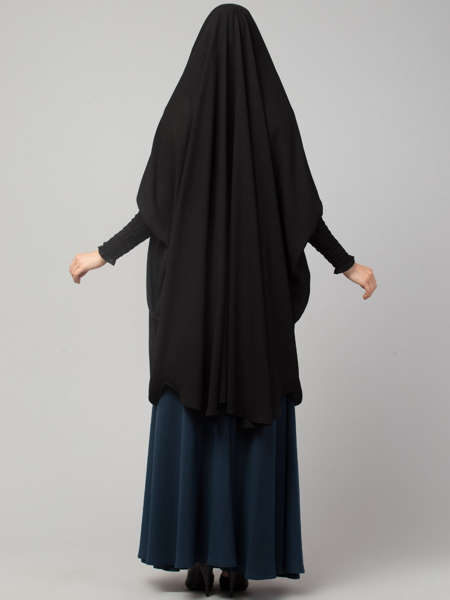 Two Pieces Jilbab Set With Adjustable Mouth Piece.