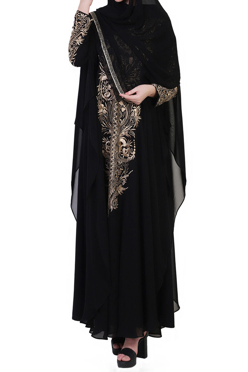 Mushkiya-Occasion Wear Dress In Abaya Fit-Not An Abaya.