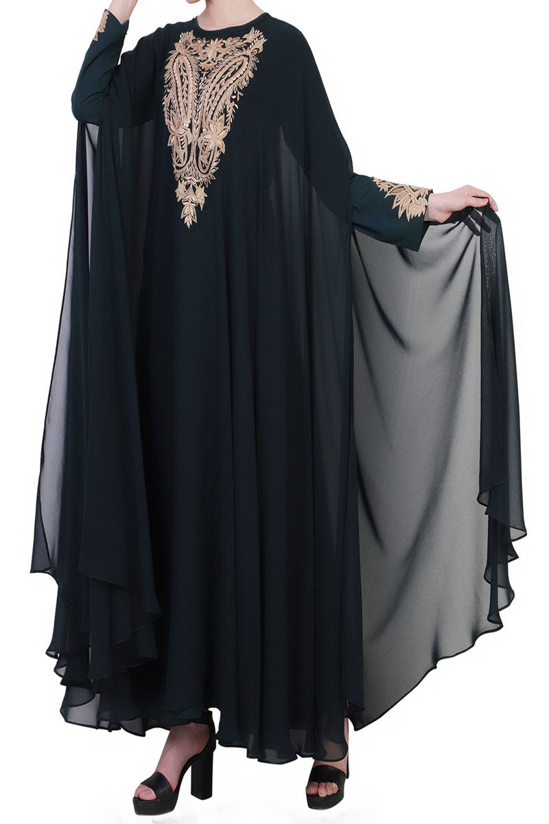 Mushkiya-Designer Dress In Abaya Fit-Not An Abaya.