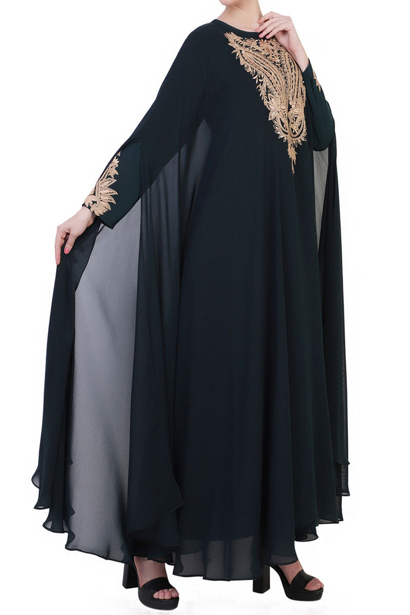 Mushkiya-Designer Dress In Abaya Fit-Not An Abaya.