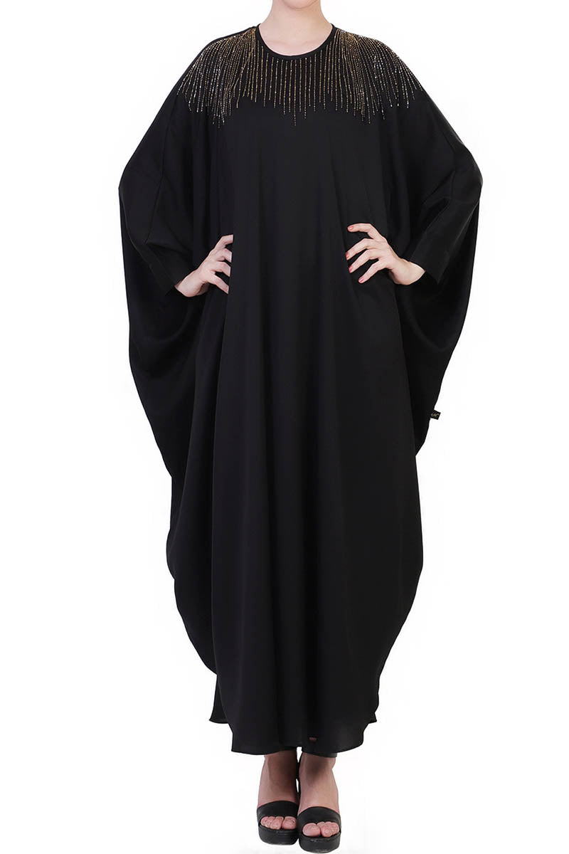 Mushkiya-Kaftan With Hand Work Embellishments-Not An Abaya