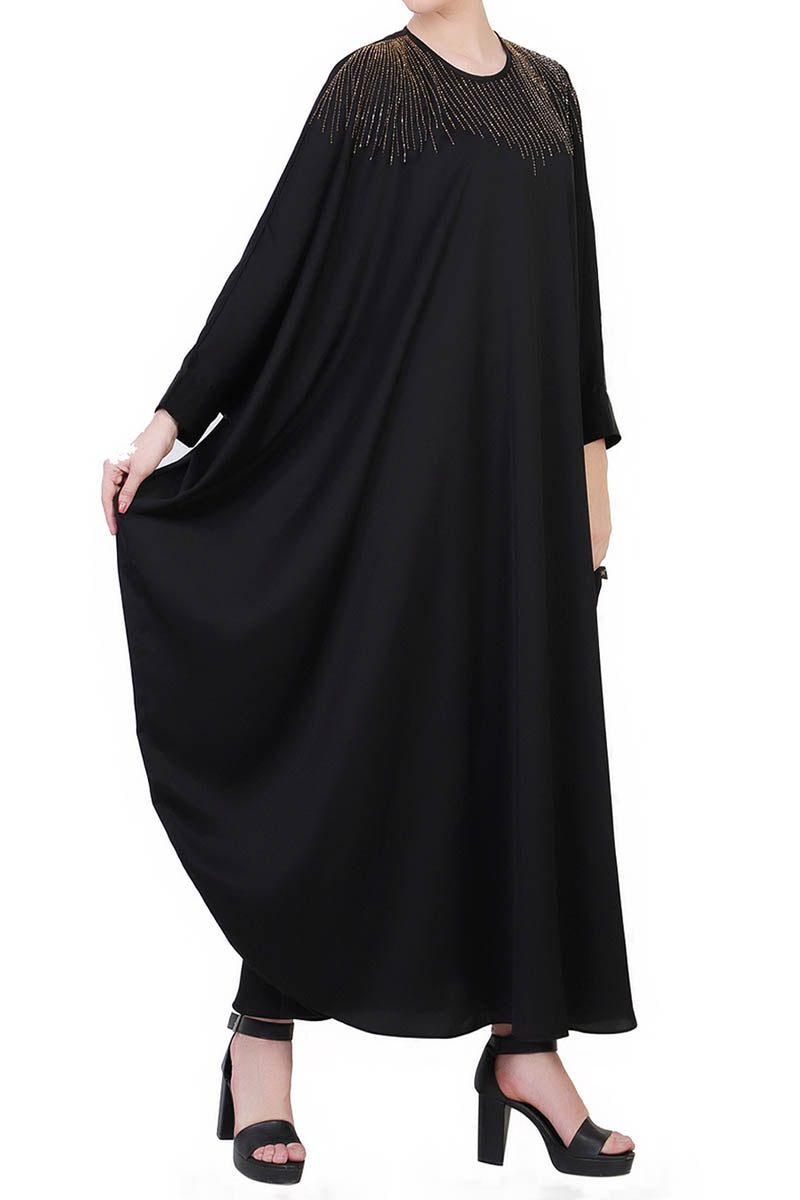 Mushkiya-Kaftan With Hand Work Embellishments-Not An Abaya