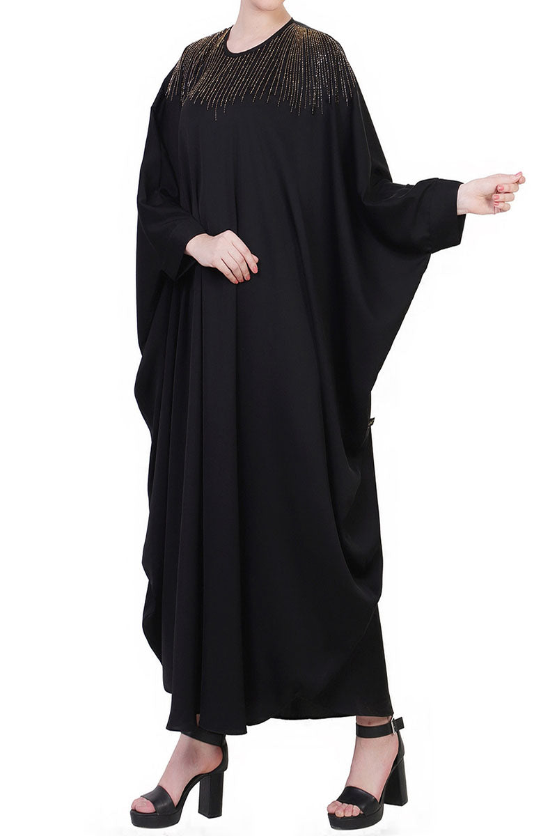 Mushkiya-Kaftan With Hand Work Embellishments-Not An Abaya