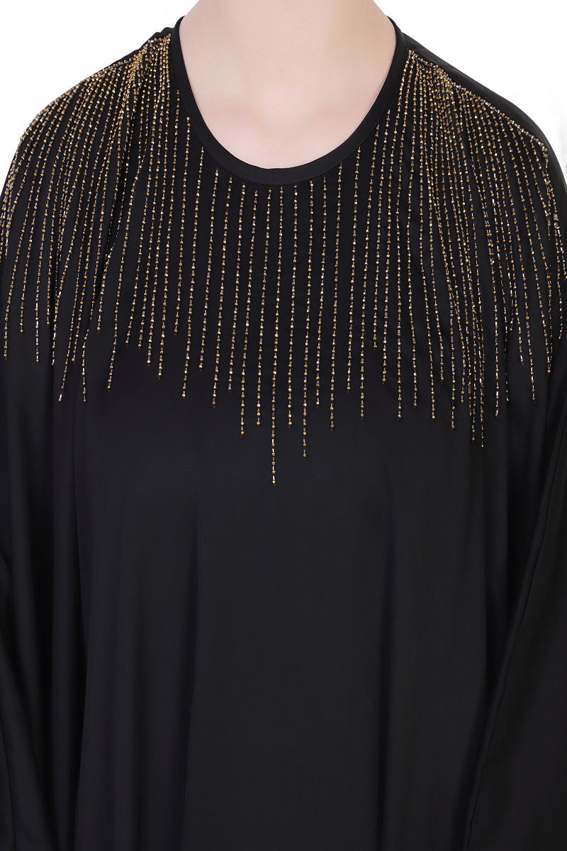 Mushkiya-Kaftan With Hand Work Embellishments-Not An Abaya