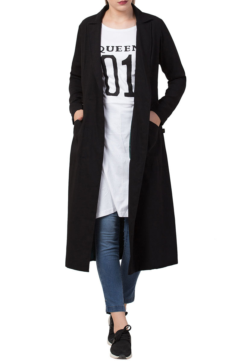 Winter Coat In Polyester Fabric With Lining