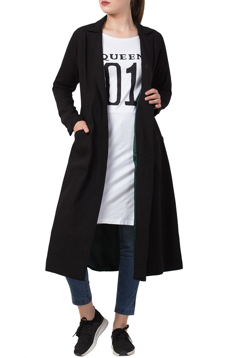 Winter Coat In Polyester Fabric With Lining