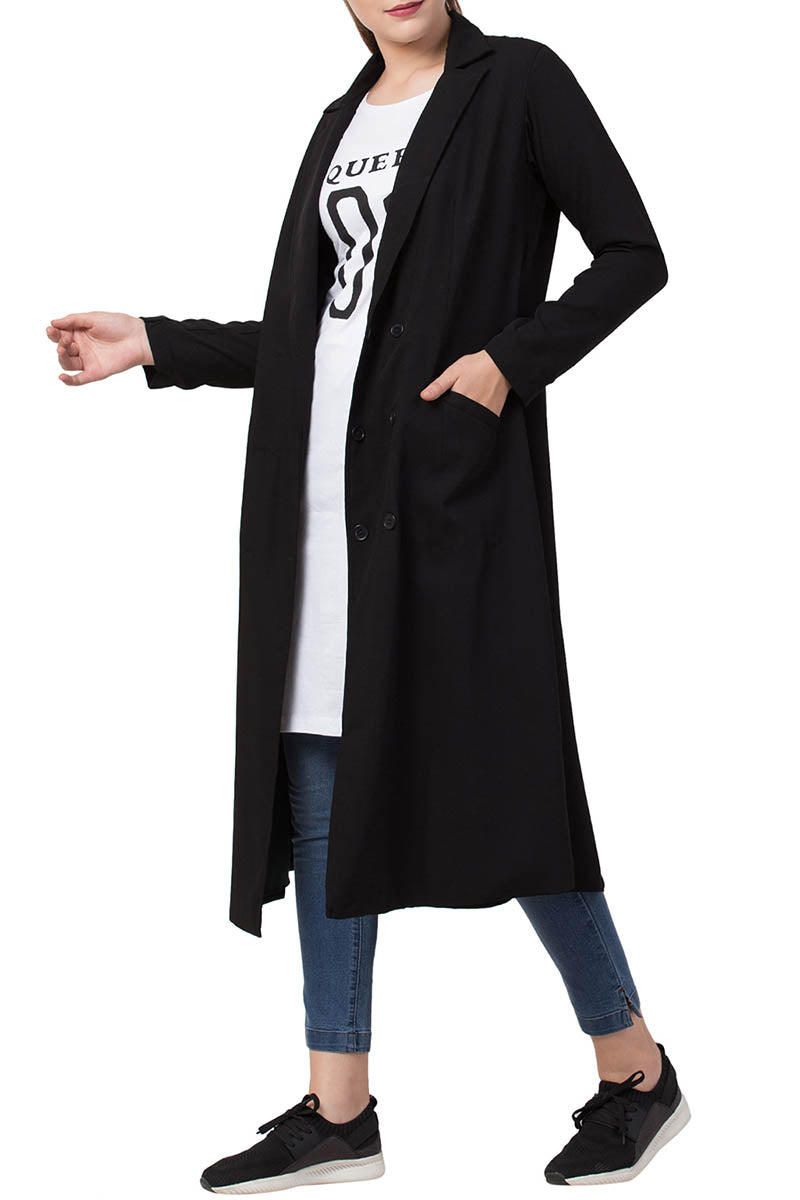 Winter Coat In Polyester Fabric With Lining