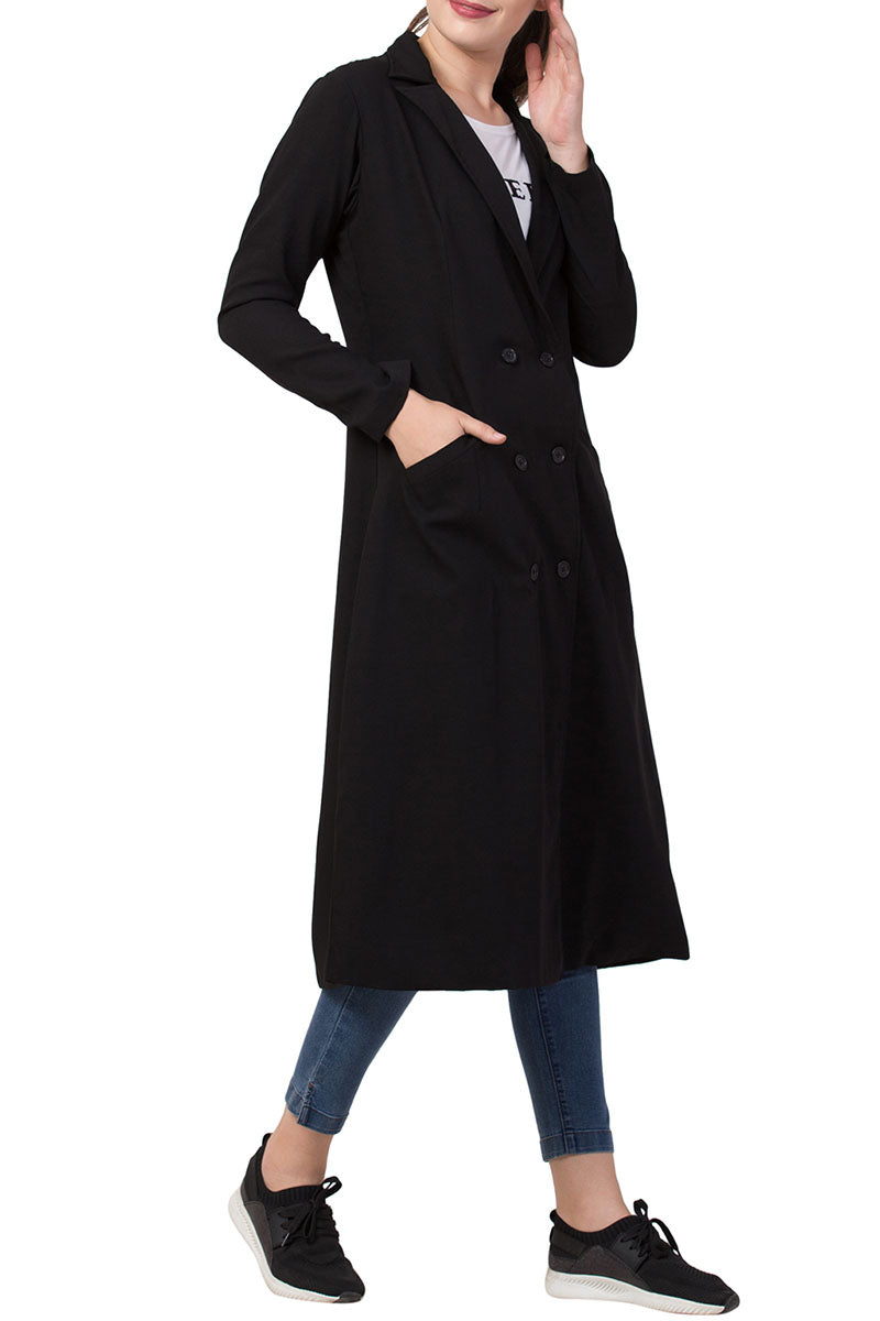 Winter Coat In Polyester Fabric With Lining