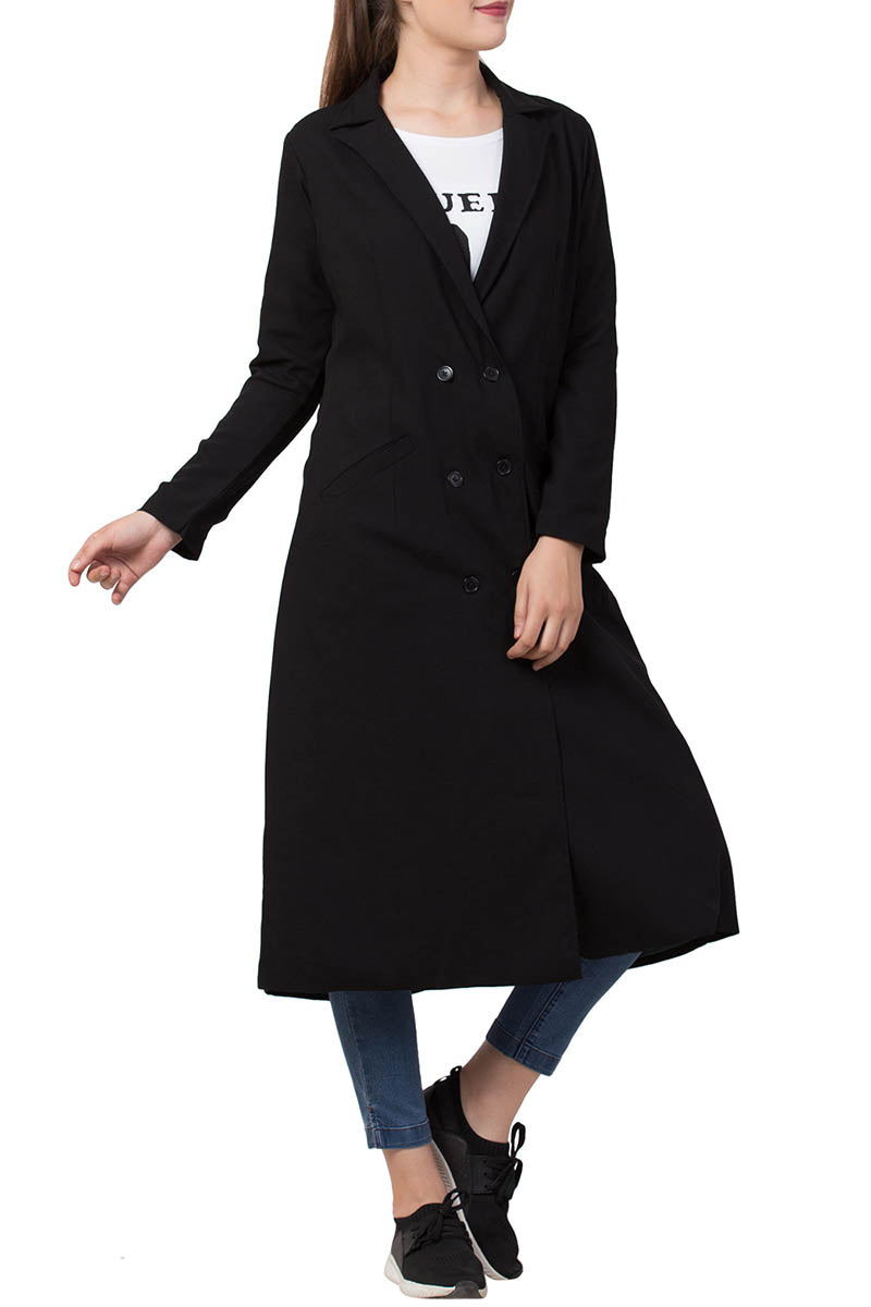 Winter Coat In Polyester Fabric With Lining