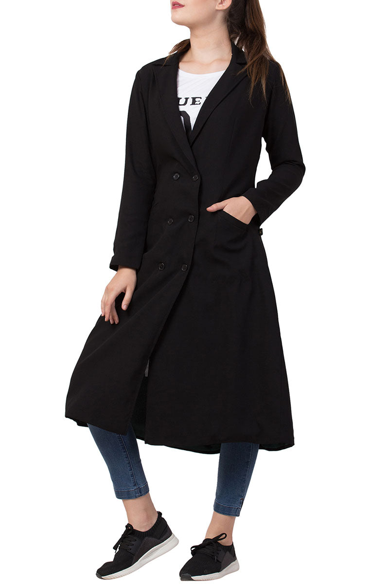 Winter Coat In Polyester Fabric With Lining
