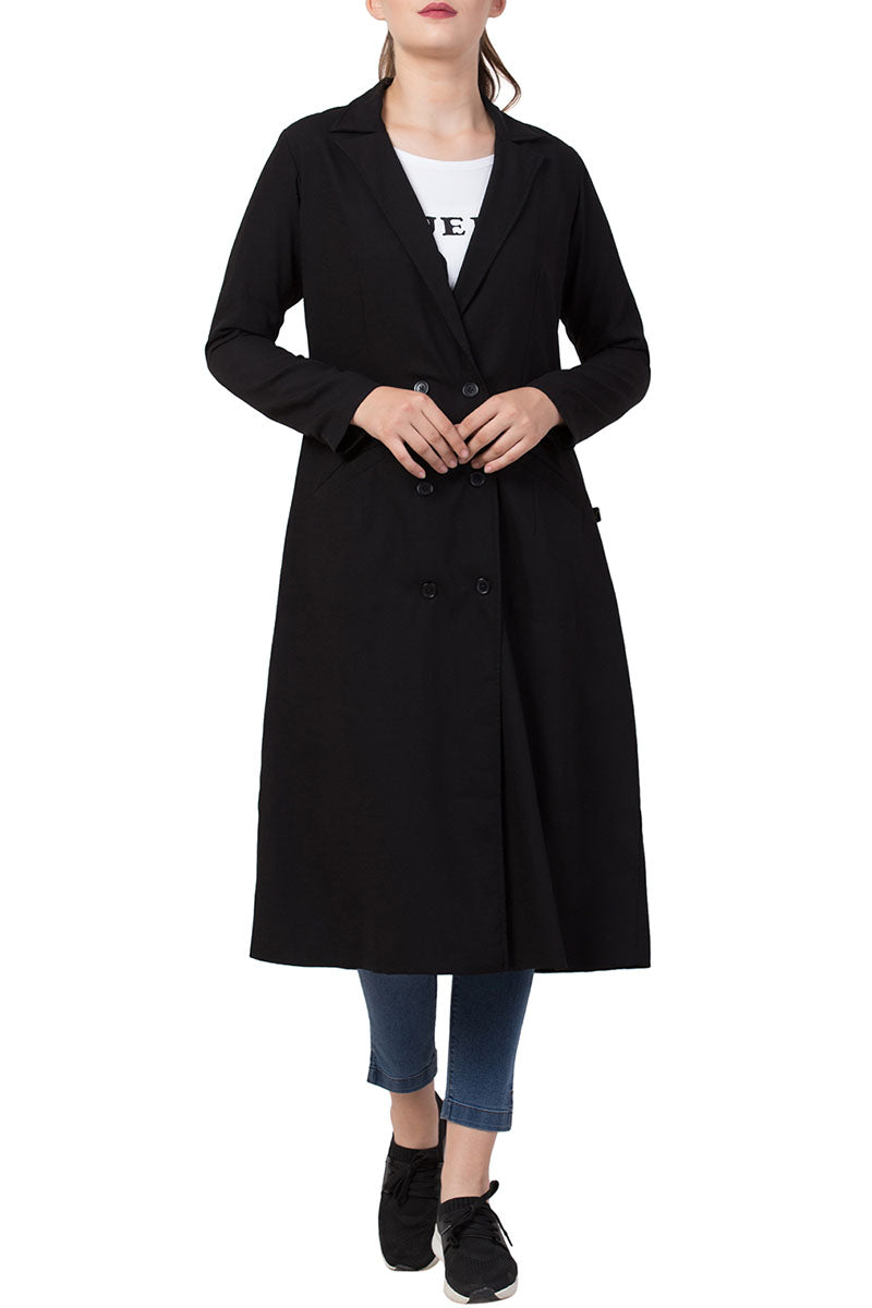 Winter Coat In Polyester Fabric With Lining