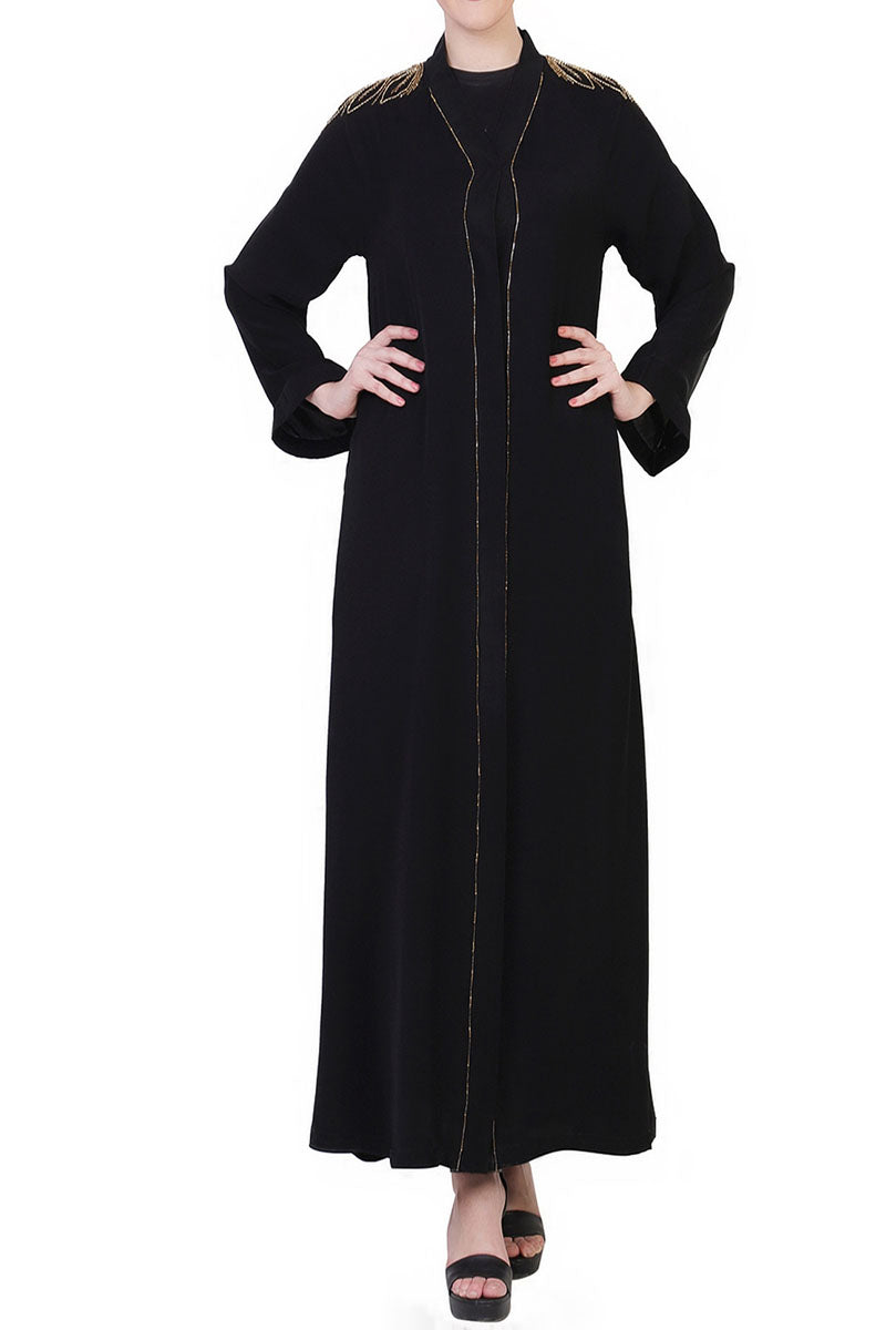 Mushkiya-Open Dress With Hand Embellishments-Not An Abaya.