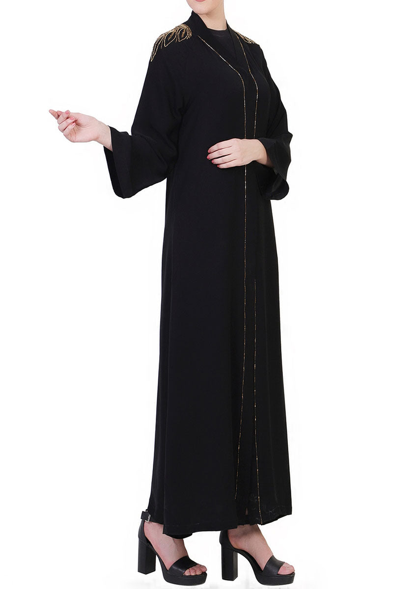Mushkiya-Open Dress With Hand Embellishments-Not An Abaya.