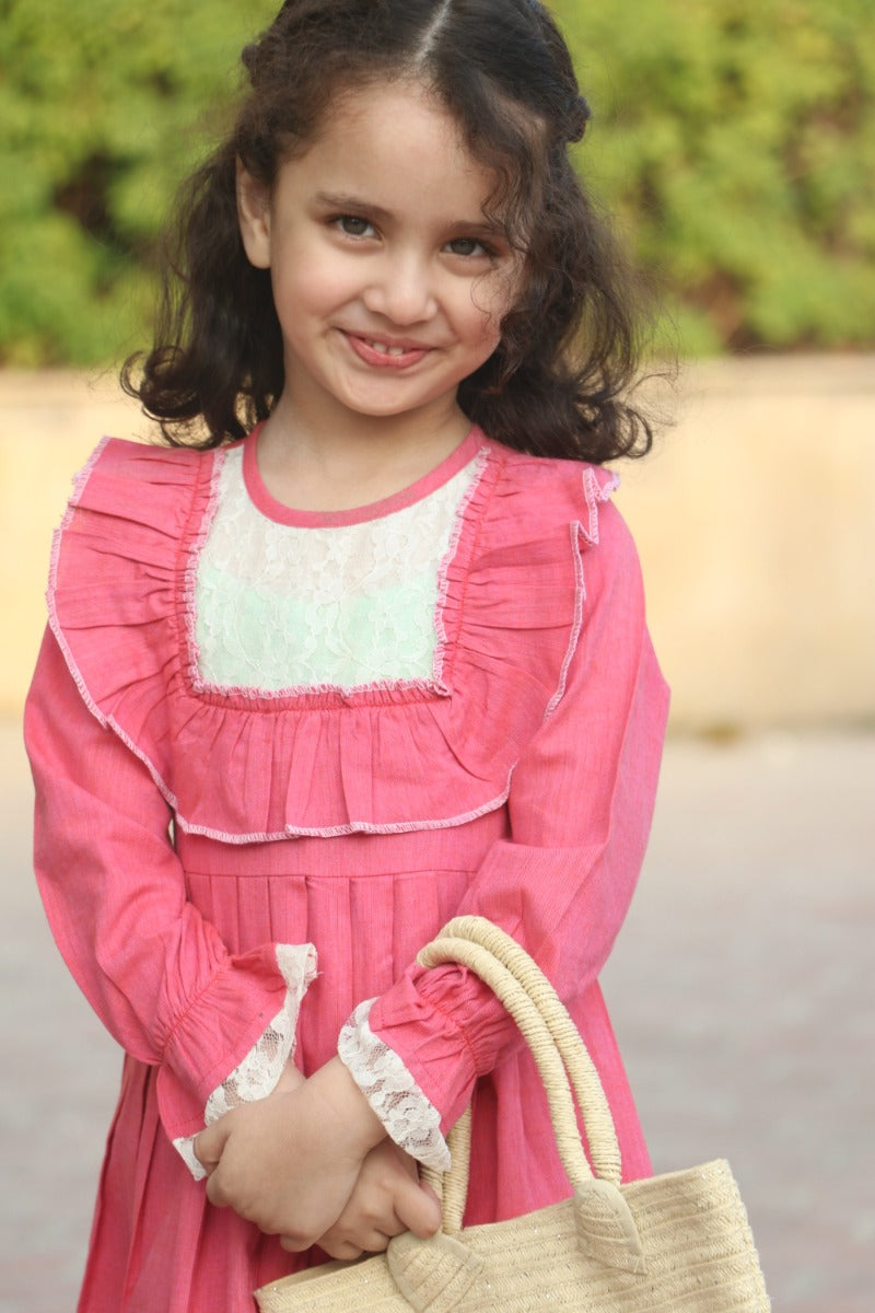 Stylish Designer Wear Dress for Girls in Cotton Fabric