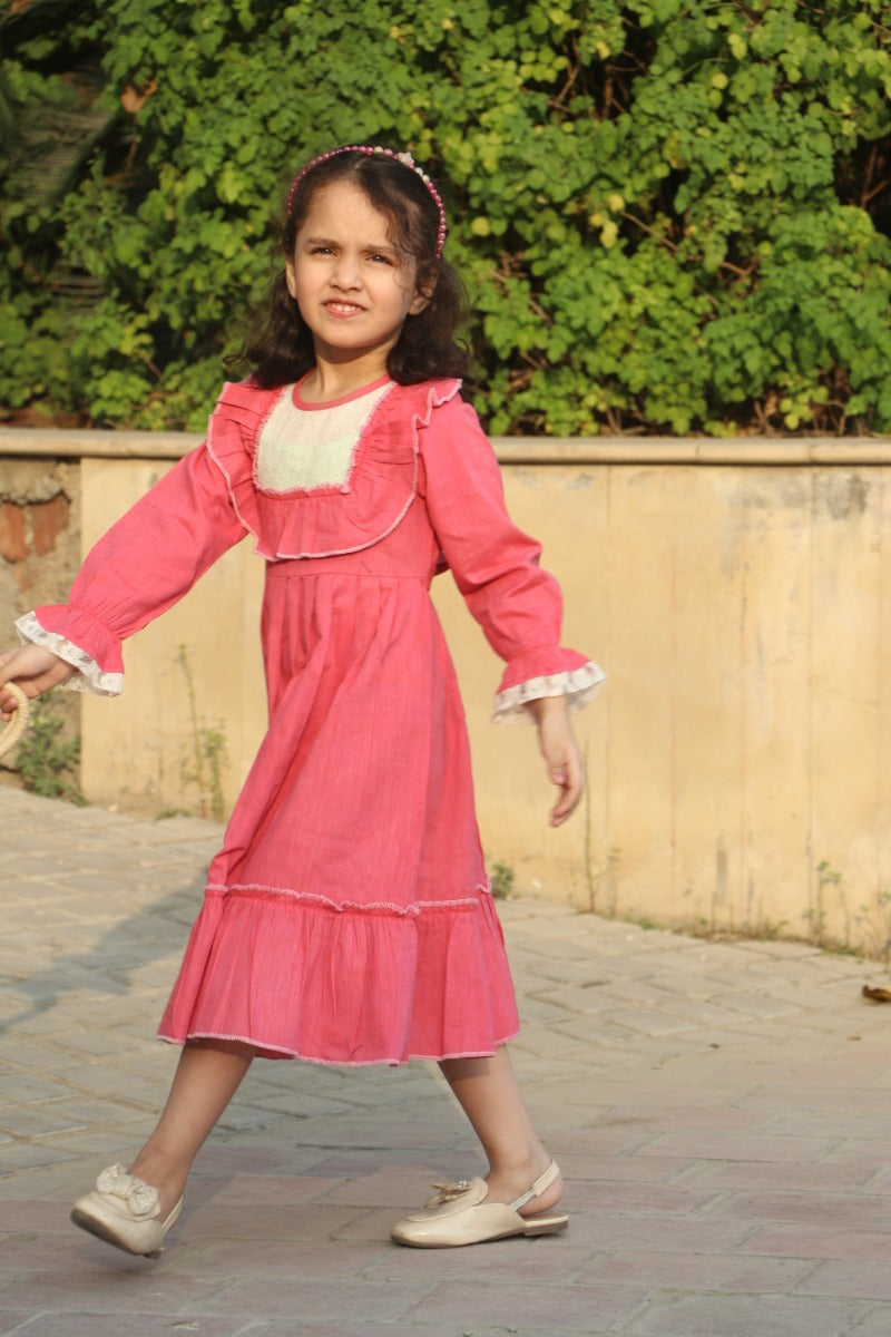Stylish Designer Wear Dress for Girls in Cotton Fabric