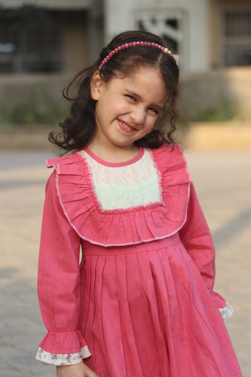 Stylish Designer Wear Dress for Girls in Cotton Fabric
