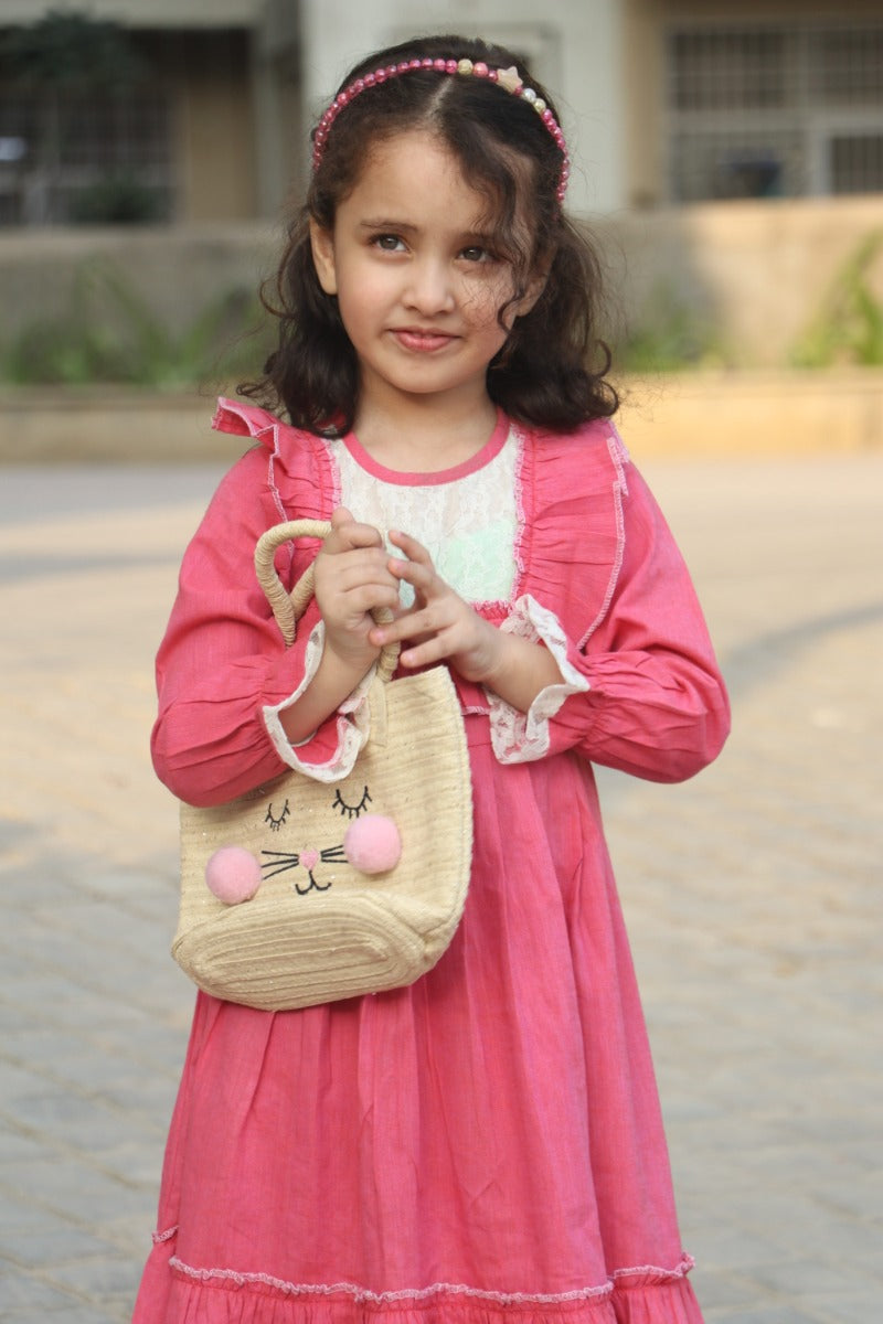 Stylish Designer Wear Dress for Girls in Cotton Fabric