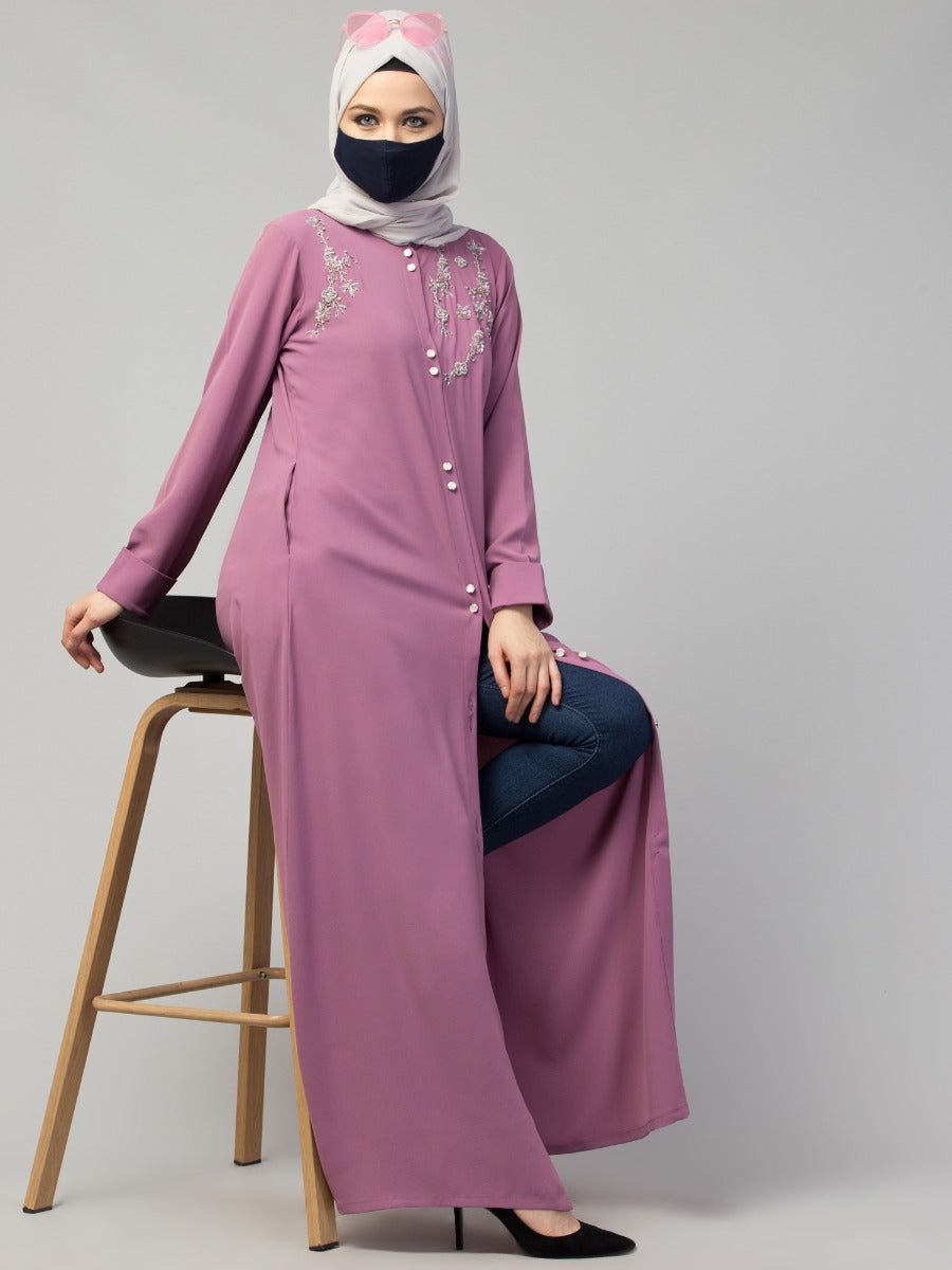 Designer Abaya With Handwork Embellishments