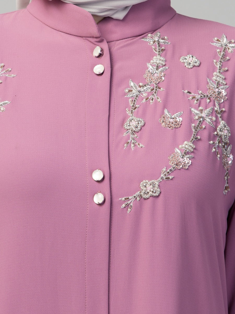 Designer Abaya With Handwork Embellishments