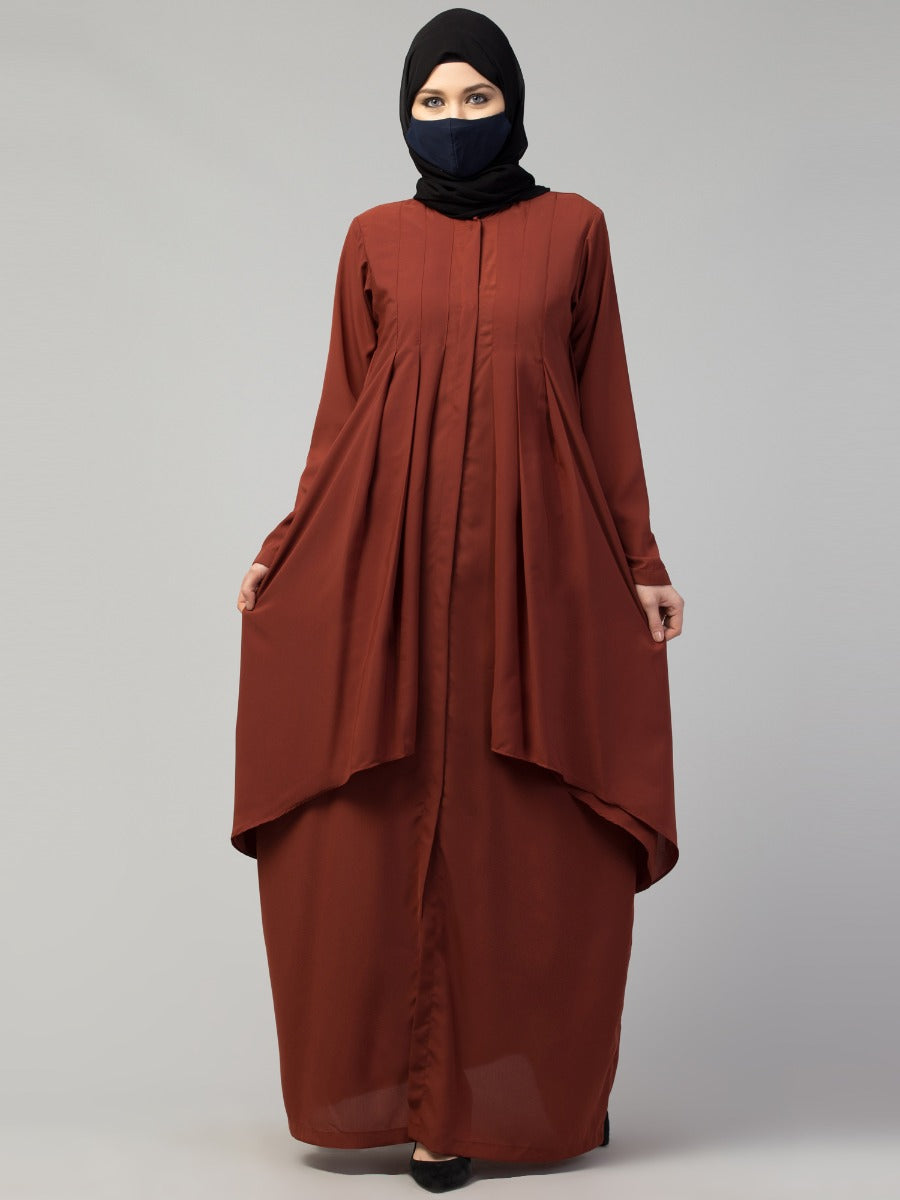 Fornt Open Abaya With Extra Layer