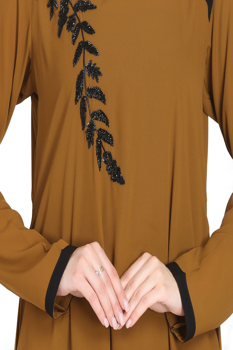 Mushkiya-Abaya Fit - Dress With Handwork Embellishments.