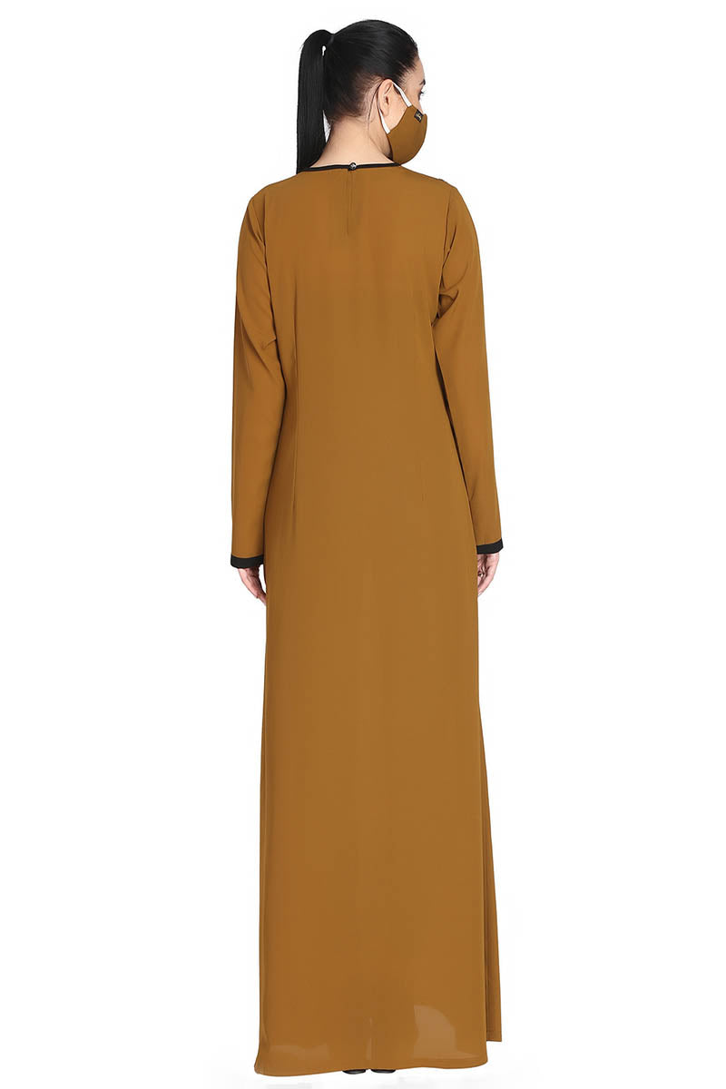 Mushkiya-Abaya Fit - Dress With Handwork Embellishments.