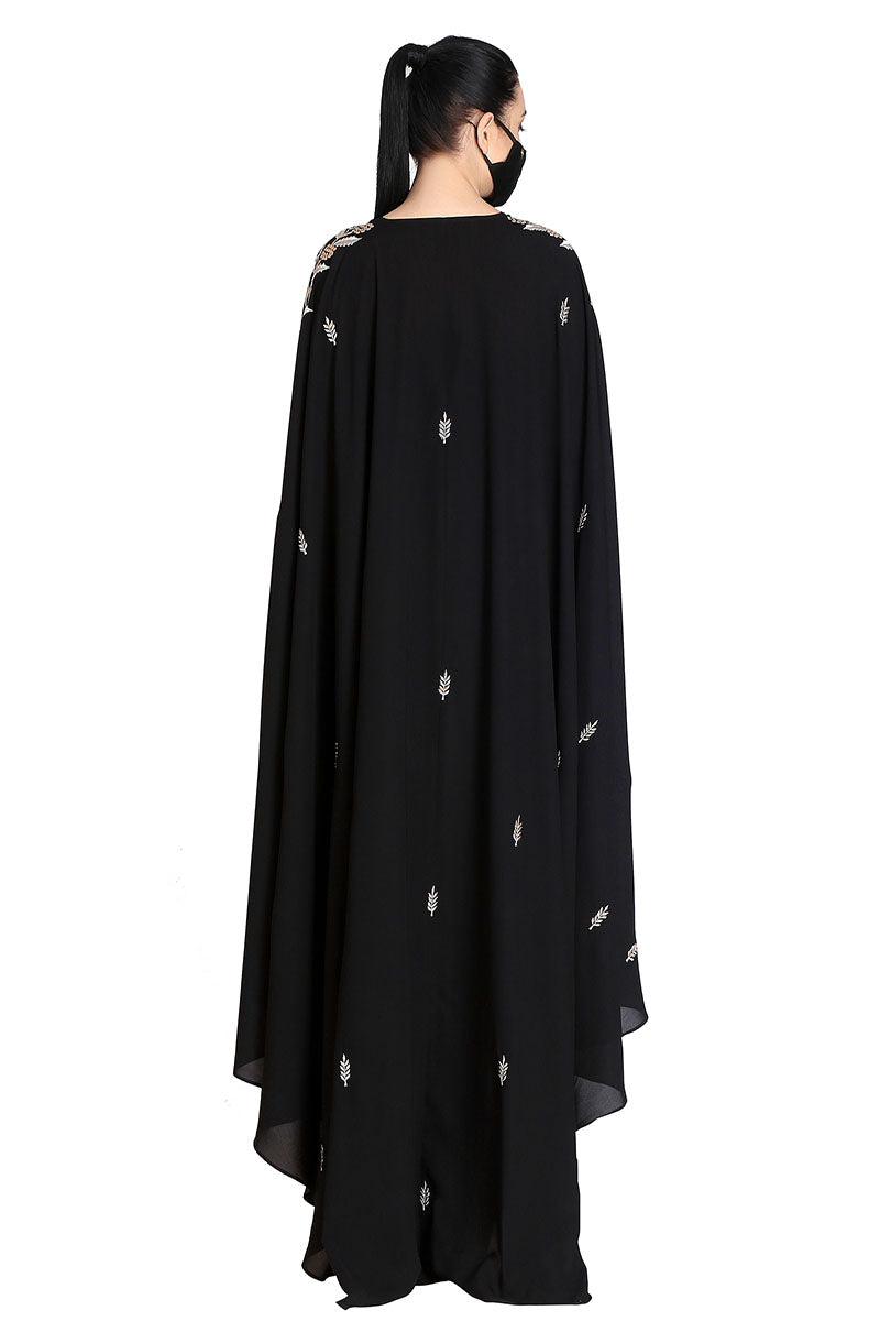 Mushkiya-Irani Kaftan With Floral Zari Work