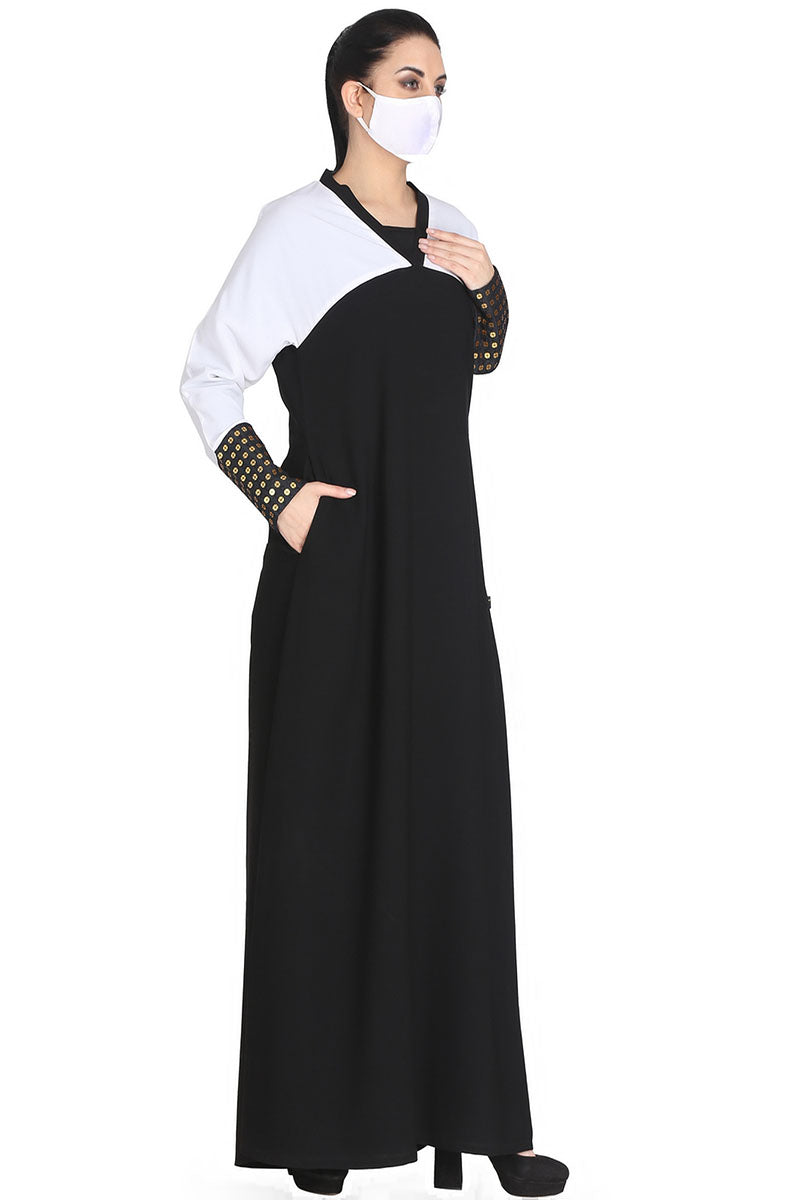 Mushkiya-Abaya Fit - Dress In Dual Color