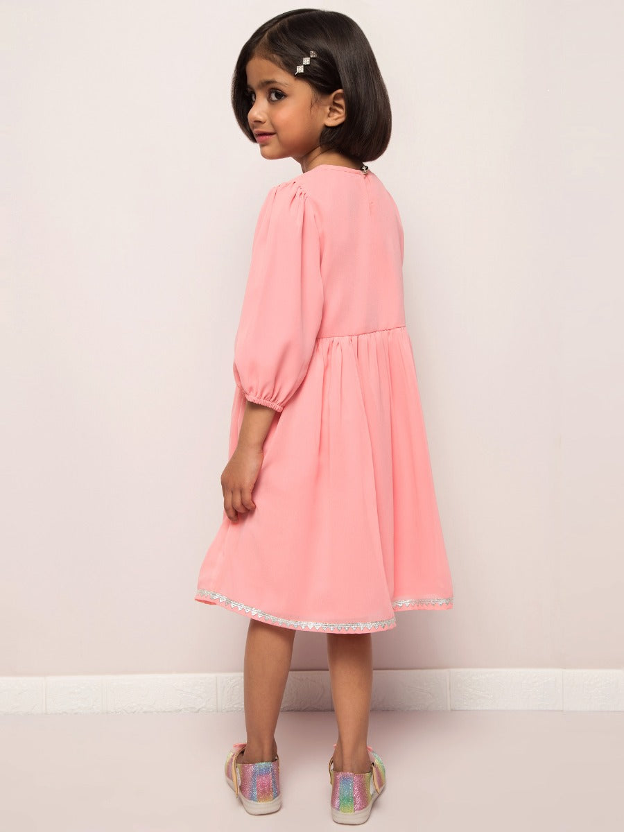 Midi Dress With Handwork Embellishments