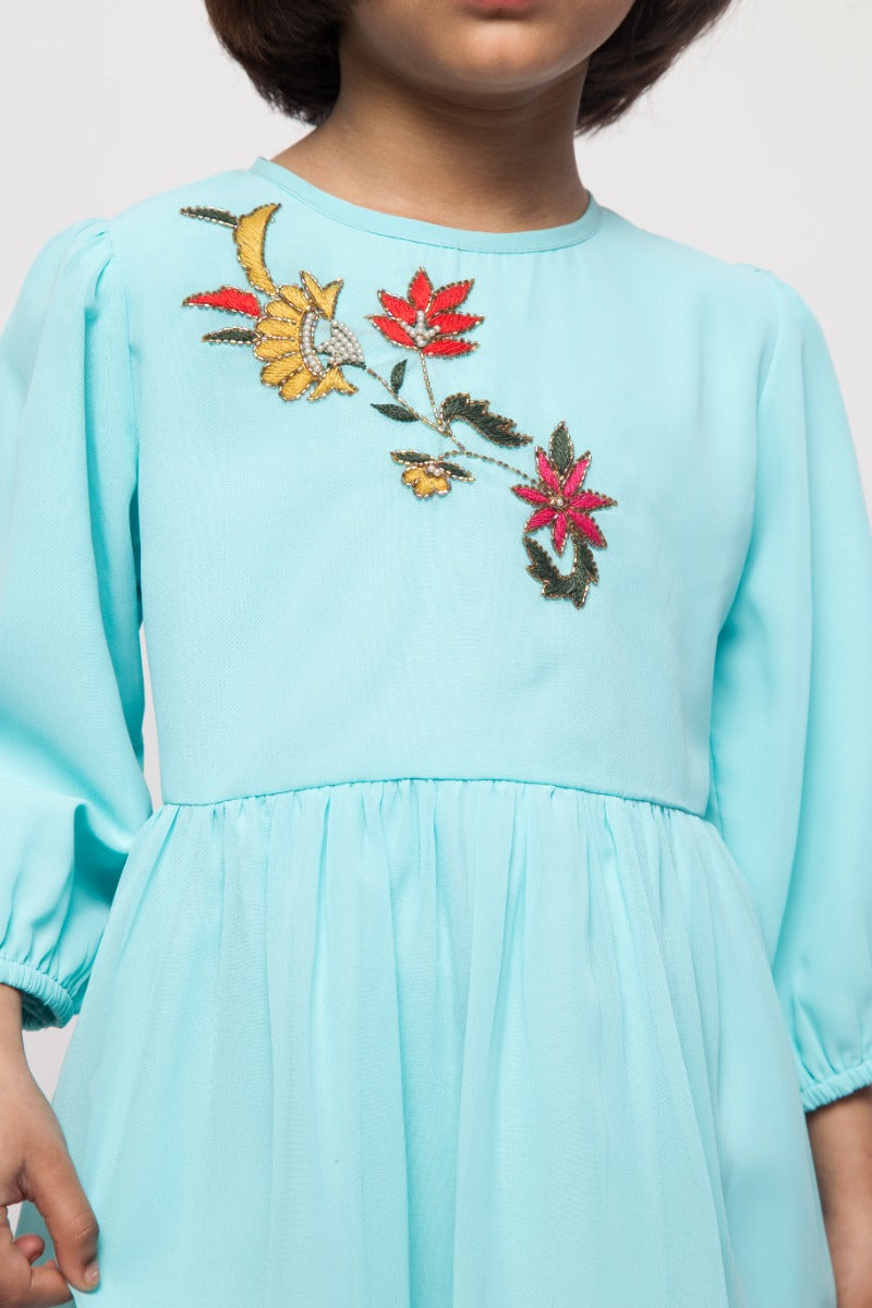 Midi Dress With Handwork Embellishments